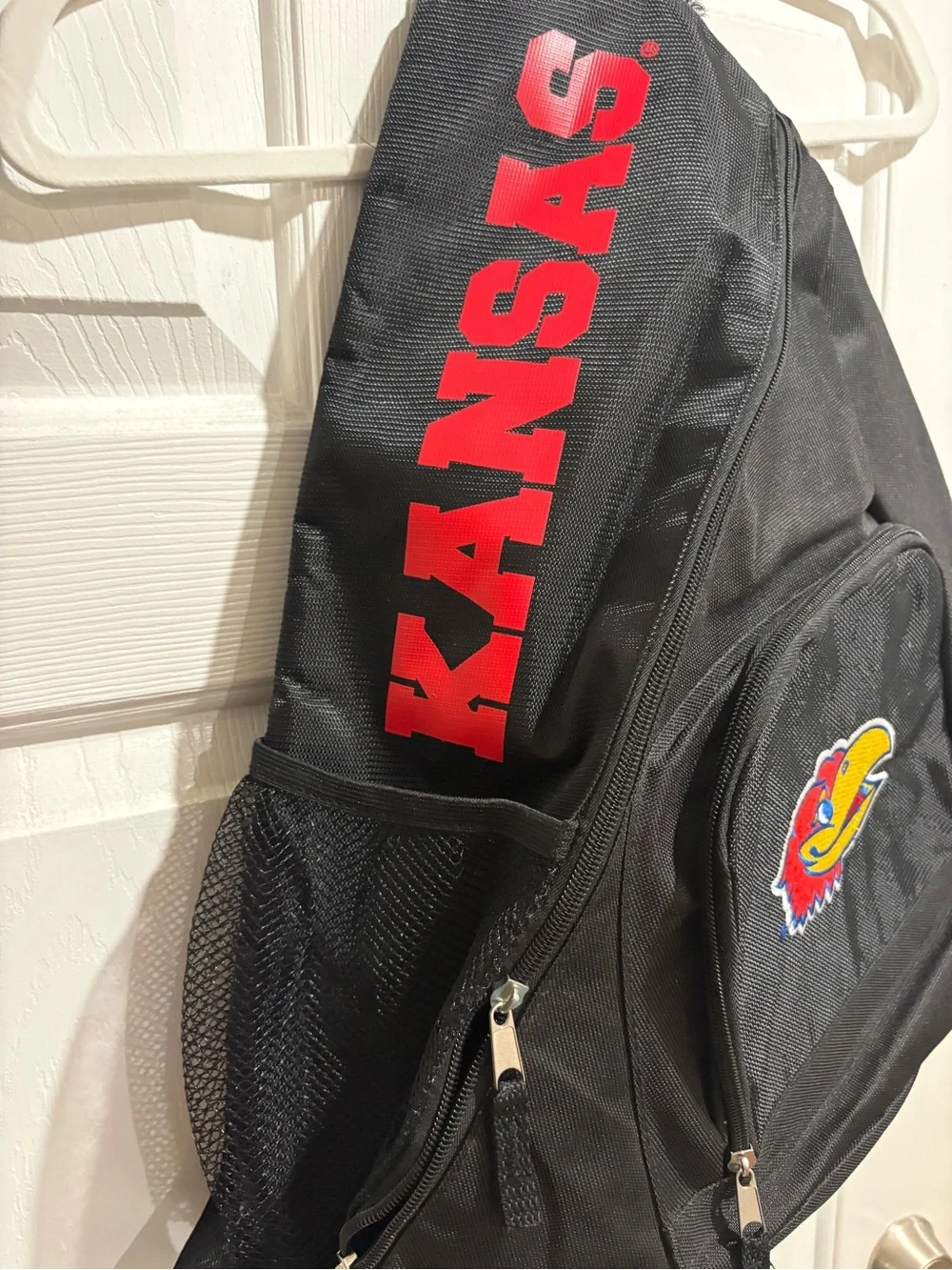 Kansas Jayhawks Black Sling Backpack - Collegiate Logo Bag
